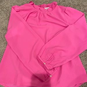 Ruffle Neck J Crew Top